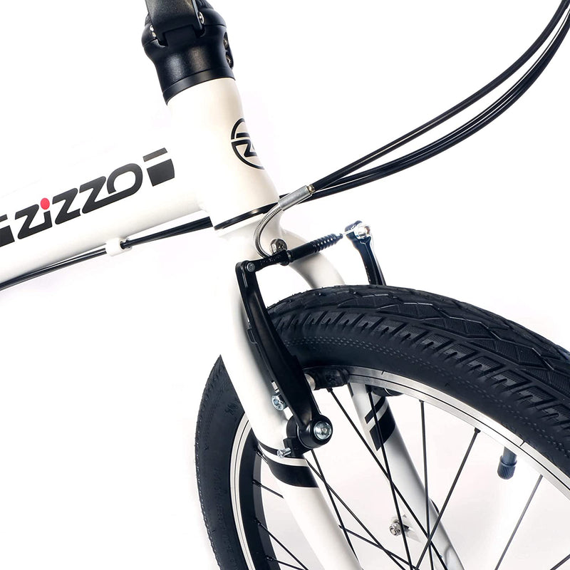 Zizzo Campo 20 Inch Folding Bike with 7-Speed, Adjustable Stem, Light Weight Aluminum Frame