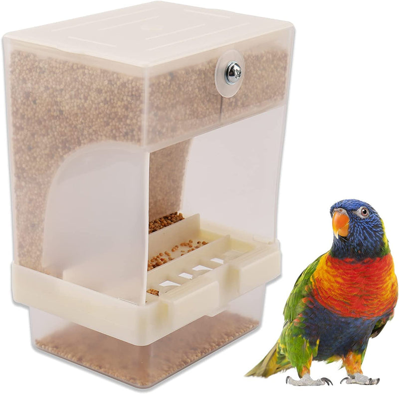 1PCS Automatic Bird Feeder - No-Mess Bird Feeder, Parrot Feeding Cage Accessories，Suitable for Small and Medium Parrotsand Birds Seed Feeder For(1Pcs)