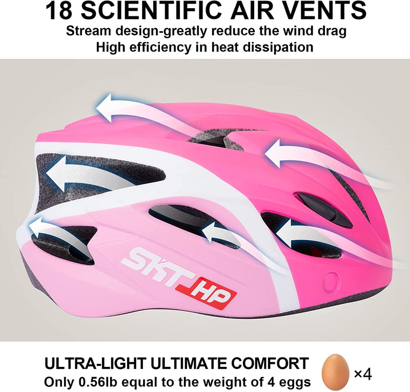 SKT HP Toddler Bike Helmet, Adjustable Helmet for Kids and Youth with Detachable Magnetic Goggles, Bicycle Cycling Skate Scooter Skateboard Helmet for Boys and Girls