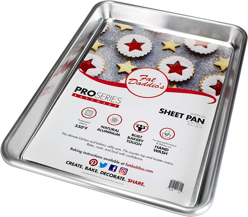 Fat Daddio'S Natural Aluminum Half Sheet Pan, 2-Pack