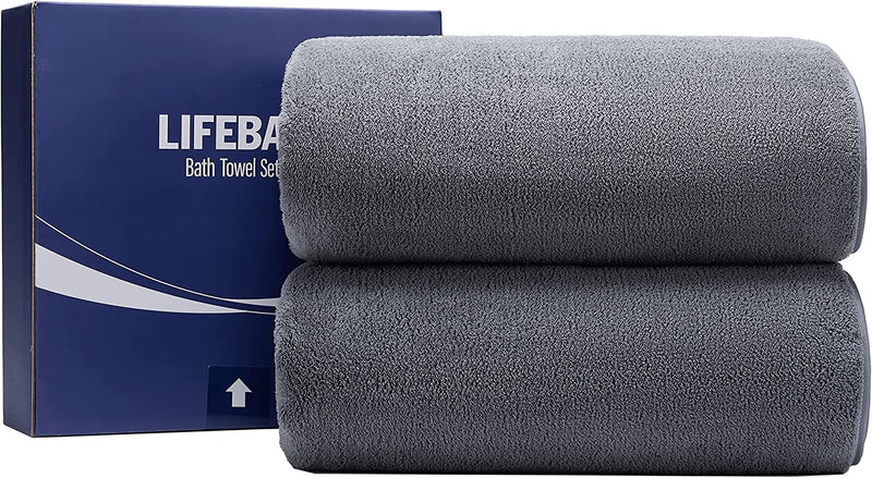 Lifebay Microfiber Bath Towels Set, 10-Piece Ultra Soft Towels for Bathroom, Absorbent Microfiber Towels for Body, Quick Dry Towel Sets for Bathroom, Beach, Pool, Gym, Yoga(10 Piece, Diamond-Pink)