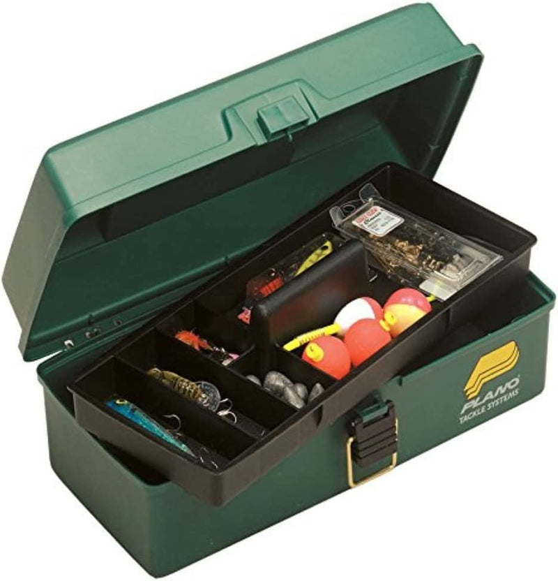 Plano One Tray Tackle Box, Dark Green Metallic