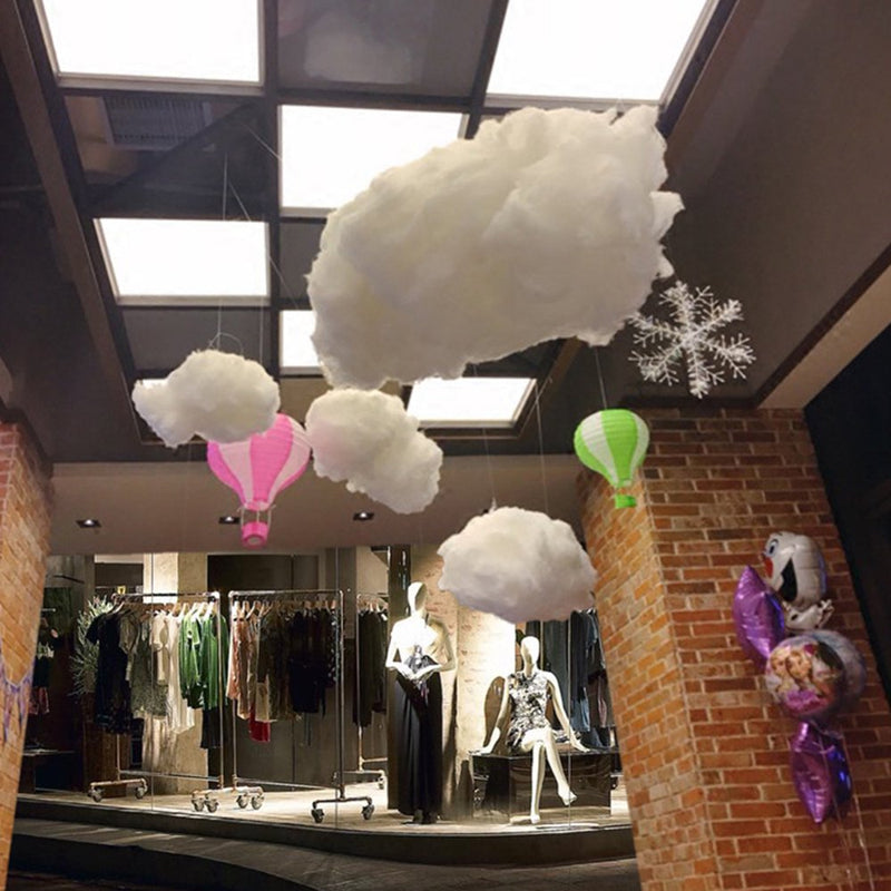 D-GROEE Artificial Cloud Props Creative Floating Cotton 3D Cloud Shape DIY Decorative Hanging Ornament Decoration Supplies for Christmas Art Stage Wedding Party Stage Show Decor