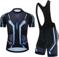 Lo.Gas Cycling Jersey Men Short Sleeve Bike Biking Shirts Full Zip with Pockets Road Bicycle Clothes