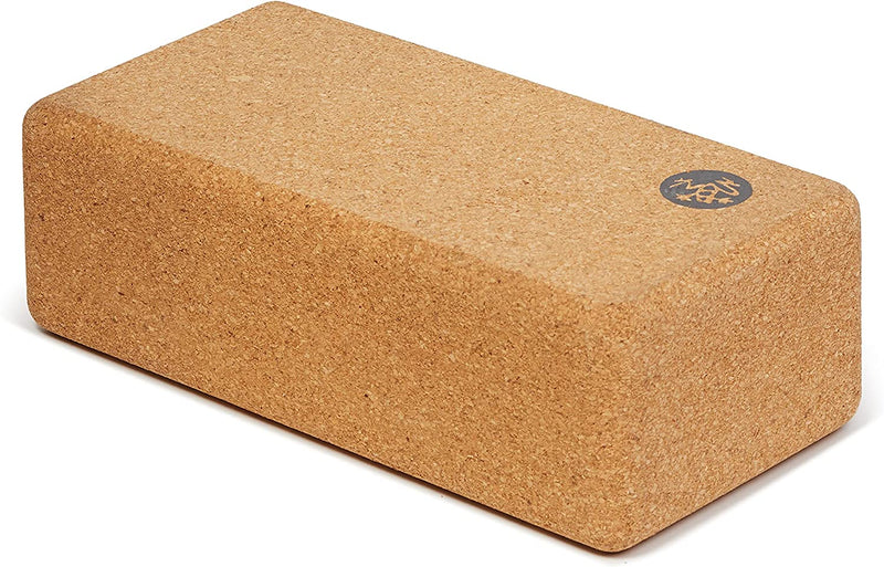 Manduka Yoga Cork and Recycled Foam Blocks - Yoga Prop and Accessory, Comfortable Edges, Lightweight, Firm, Non Slip, Various Sizes and Colors