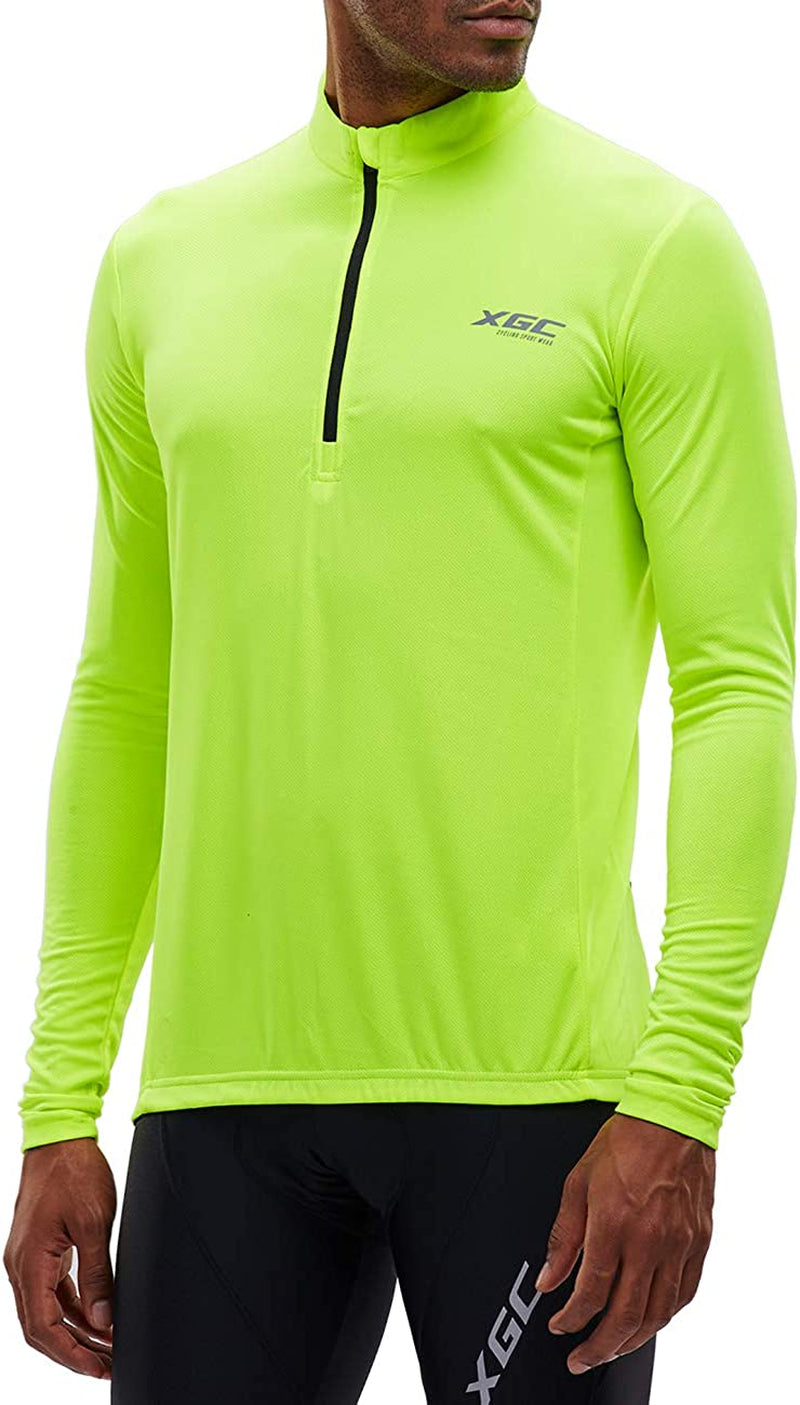 XGC Men'S Short/Long Sleeve Cycling Jersey Bike Jerseys Cycle Biking Shirt with Quick Dry Breathable Fabric