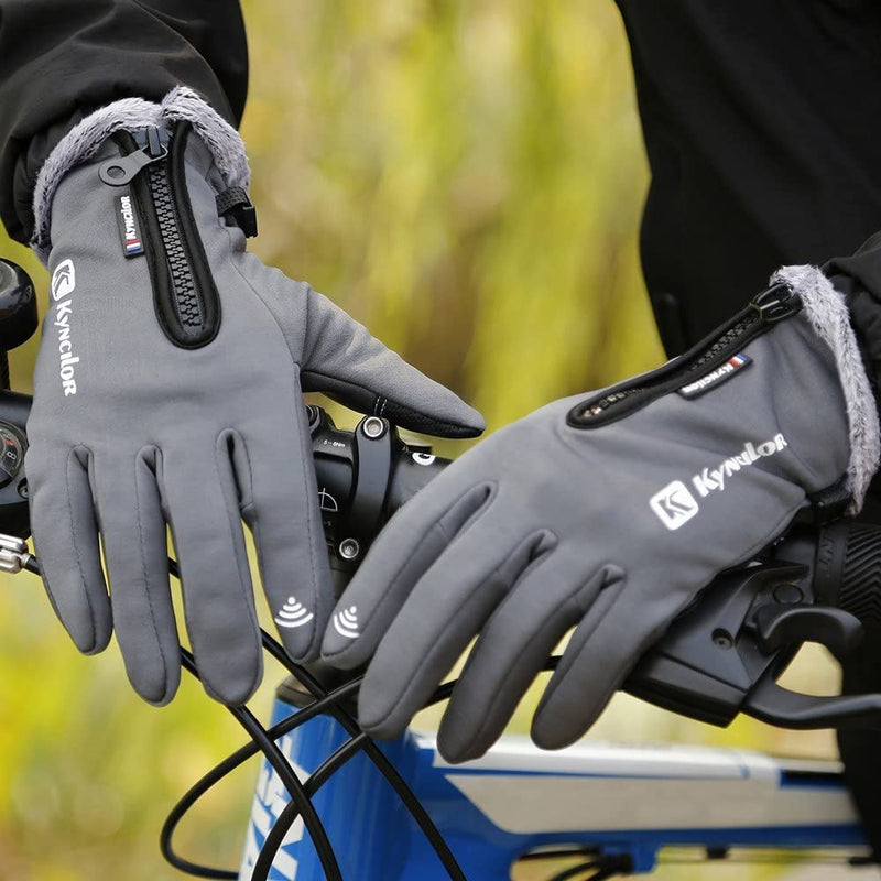 Mengk Winter Warm Gloves Fleece Windproof Waterproof Touchscreen Sports Cycling Skiing Bicycle Outdoor Work Gloves