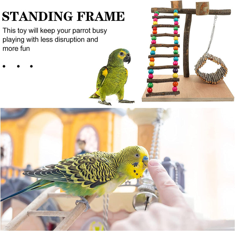 LUOZZY 1 Set of Parrot Bird Playground Parrot Perch Bird Training Perch Desktop Training Stand Bird Toy Animal Supplies
