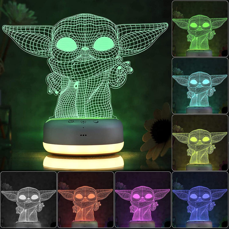 3D Star Wars Night Light for Kids - 3 Patterns and 16 Color Change Decor Lamp - Warm White Light for Sleep - Star Wars Toys for Kids - Birthday & Christmas Gifts for Boys Girls and Star Wars Fans