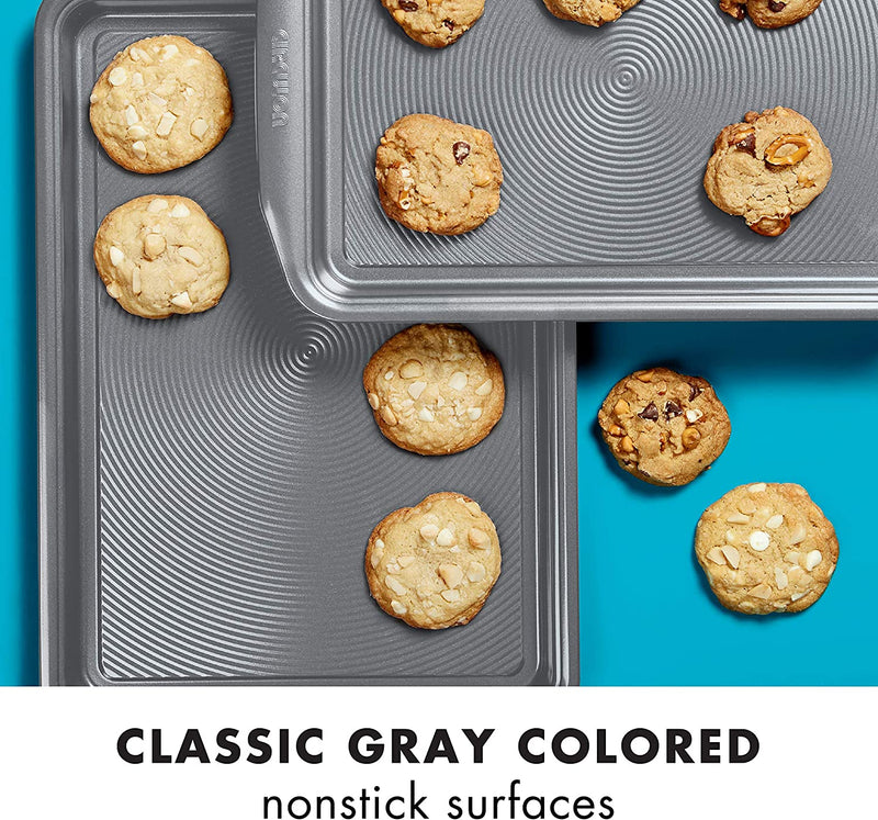 Circulon Nonstick Bakeware Set, Nonstick Cookie Sheet / Baking Sheet - 2 Piece, Gray