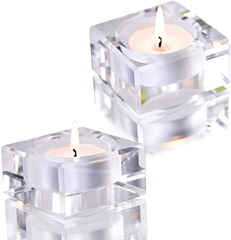 4 Pack Square Tealight Candle Holders Dinner Table Decor for Home