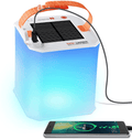 4200Mah Inflatable Solar Lantern,9 Colors Rechargeable Camping Light with 250 Lumens/Rgb Light/80 Hours,Usb Charger Portable Atmosphere Lights with IP67 Waterproof,Collapsible LED Tent Lamp for Hiking