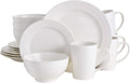 Gibson Home Amelia Court Porcelain Dinnerware Set, Service for 4 (12Pcs), White (Soft Square)
