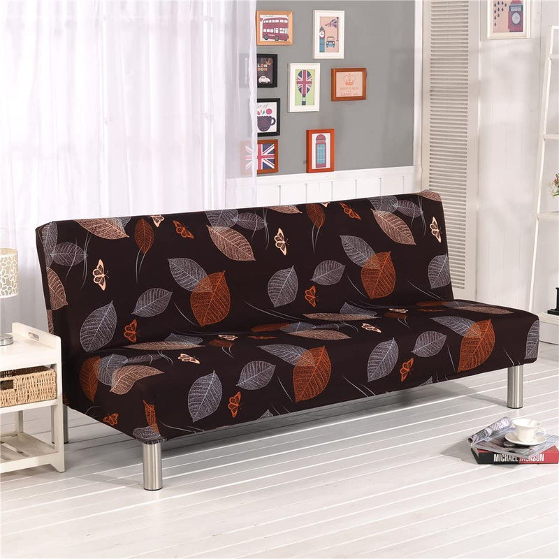 Cornasee Stretch Sofa Bed Cover Futon Slipcover,Full Folding Armless Sofa Covers Furniture Protector,Easily Removable and Machine Washable (D)