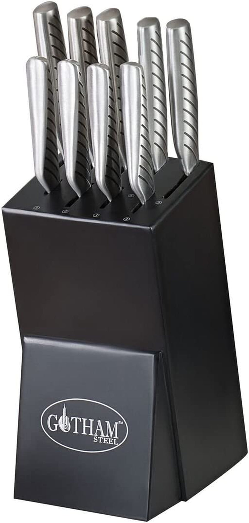 Gotham Steel 10 Piece Knife, 10Piece Set, Stainless Steel