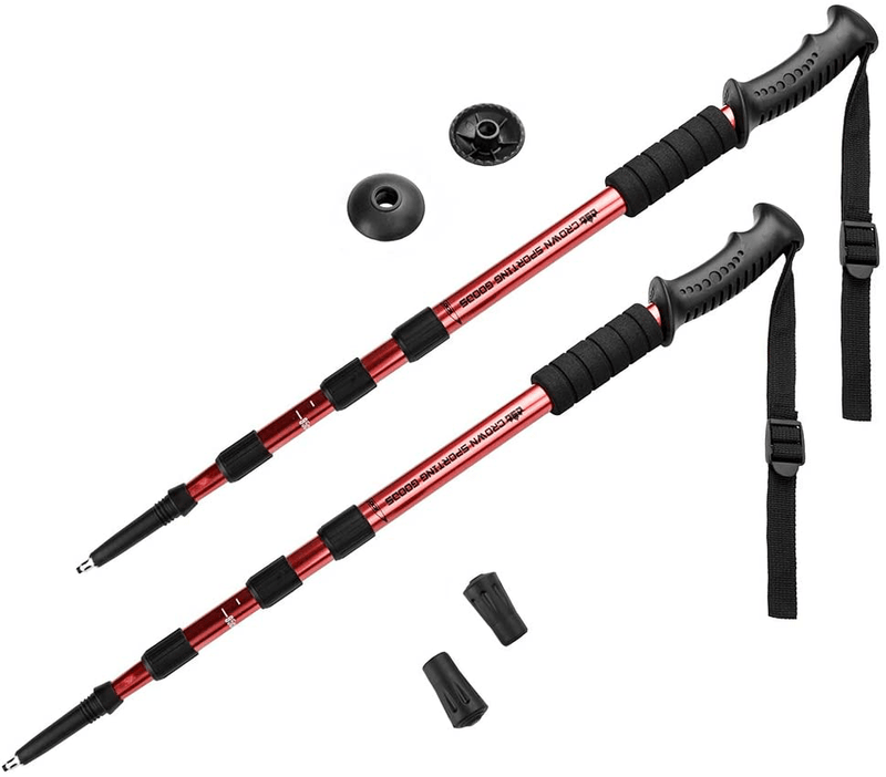 43" Shock-Resistant Adjustable Trekking Pole and Hiking Staff by Crown Sporting Goods