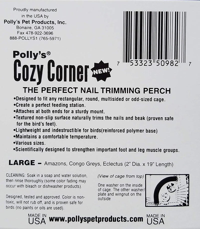Polly'S Cozy Corner Bird Perch, Large