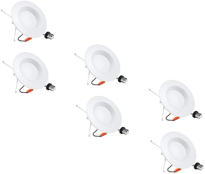 5/6 Inch LED Can Lights, 6 Pack LED Recessed Lights, Dimmable Retrofit LED Recessed Lighting Fixture, LED Downlight, 15W, 5000K Daylight White, Energy Star & ETL