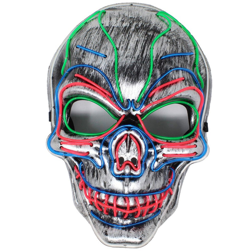JOYIN Halloween Cosplay LED Mask Light up Scary Skull Mask with 3 Lighting Modes for Cosplay Party