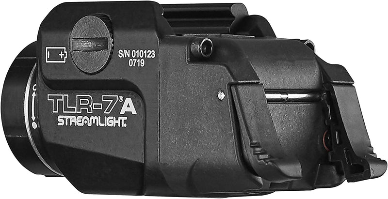 Streamlight 69424 TLR-7A Flex 500-Lumen Low-Profile Rail-Mounted Tactical Light, Includes High Switch Mounted on Light plus Low Switch in Package, Battery and Key Kit, Box, Black