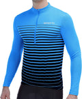 Spotti Men'S Cycling Bike Jersey Long Sleeve with 3 Rear Pockets - Moisture Wicking, Breathable, Quick Dry Biking Shirt