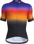 Lo.Gas Cycling Jersey Men Short Sleeve Bike Biking Shirts Full Zip with Pockets Road Bicycle Clothes