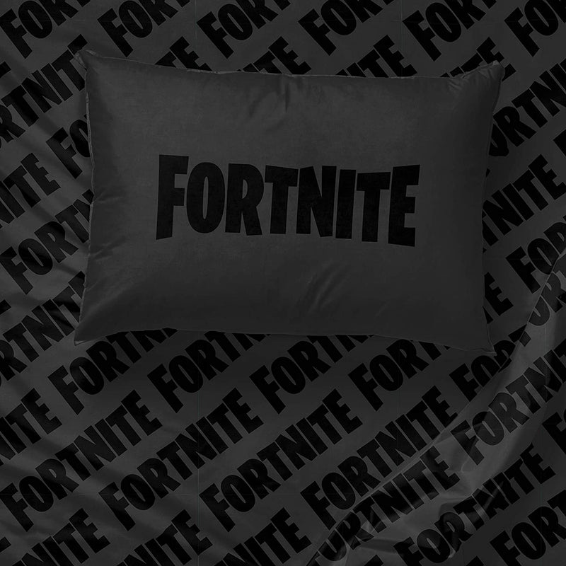 Fortnite Neon Warhol 4 Piece Twin Bed Set - Includes Comforter & Sheet Set - Bedding Features Llama, Peely, & Vertex - Super Soft Fade Resistant Microfiber (Official Fortnite Product)