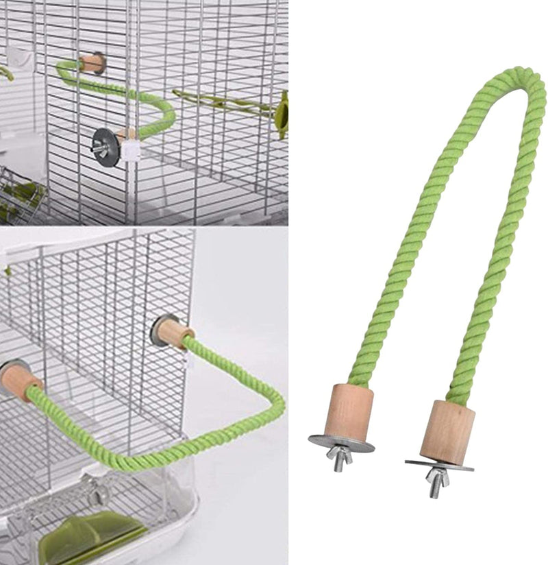 PETSOLA Stable Bird Rope Perch Parrot Training Branch Resting Perches Playing Durable Cage Exercise Standing for Conures Cockatiel Finch Parakeet, 30Cm