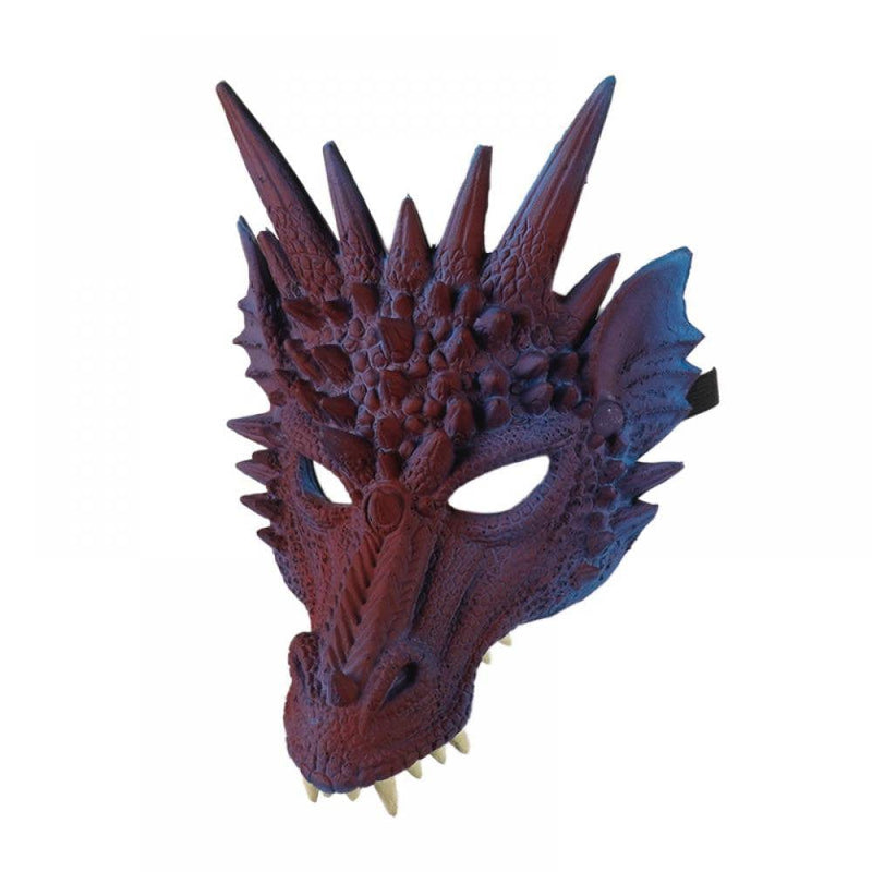 4D Dragon Mask Halloween Party Costume Cosplay for Adults Men, Scary Animal Half Face Masks
