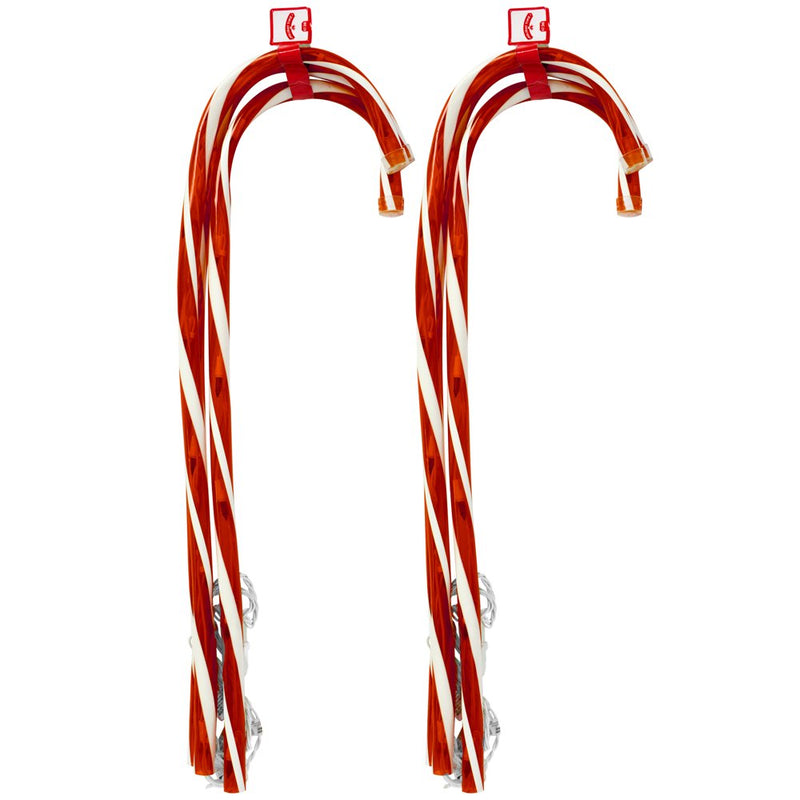Holiday Time Lighted Red Candycanes, 6 Pack