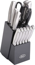 Oster - 70561.14 Oster Baldwyn High-Carbon Stainless Steel Cutlery Knife Block Set, 14-Piece, Brushed Satin