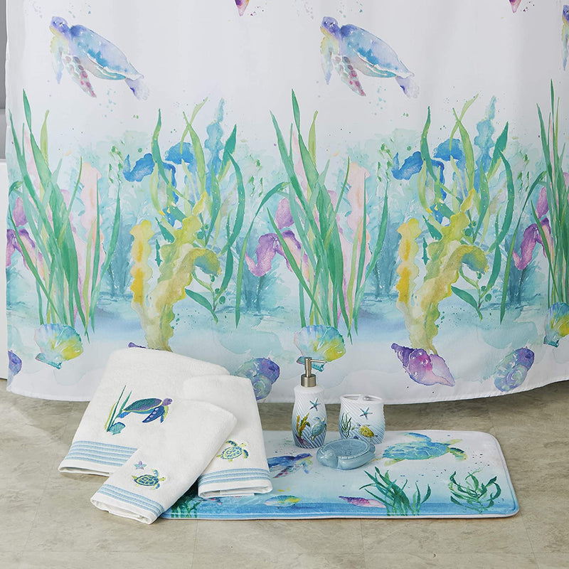 SKL Home by Saturday Knight Ltd. Watercolor Ocean 2-Piece Hand Towel Set, White