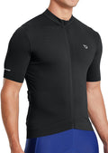 BALEAF Men'S Cycling Jersey Bike Shirt Short Sleeve Full Zip Pockets Tops Bicycle Biking Breathable Reflective UPF 50+