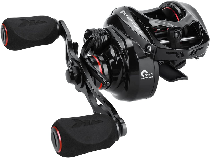 Kastking Spartacus II Baitcasting Fishing Reel, 6Oz Ultralight Baitcaster Reel, Super Smooth with 17.6 LB Carbon Fiber Drag, 7.2:1 Gear Ratio, 39Mm Palm Perfect Lower Profile Design