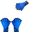 Mhkans 1 Pair Aquatic Swim Gloves Training Swimming Gloves Neoprene Water Resistance Webbed Gloves for Men Women Adults Water Fitness Training