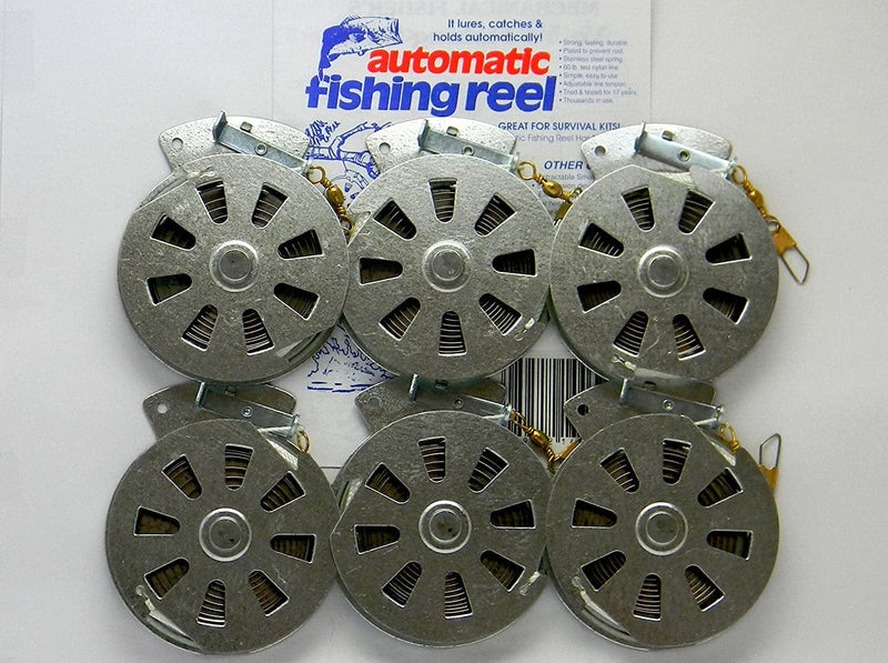 6 Mechanical Fisher'S Yo Yo Fishing Reels -Package 1/2 Dozen- Yoyo Fish Trap -(Flat Trigger Model)