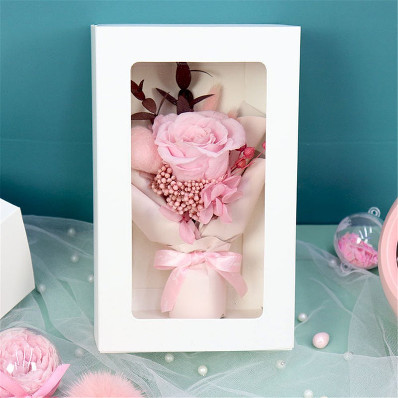 Tangnade Valentine'S Day Gift Immortal Rose Flower Soap Bouquet Party Wedding Decor Women