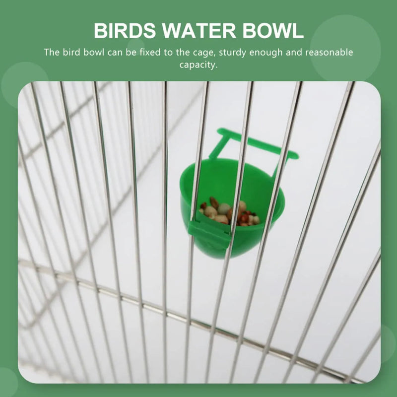 Balacoo Feeder Watering Supplies Holder Green Bottle Parrots Poultry Food Eating Bowls Pet Budgie Lovebird Conure for Parrot Container Coop Water Useful Machine Birds Parakeet Bird