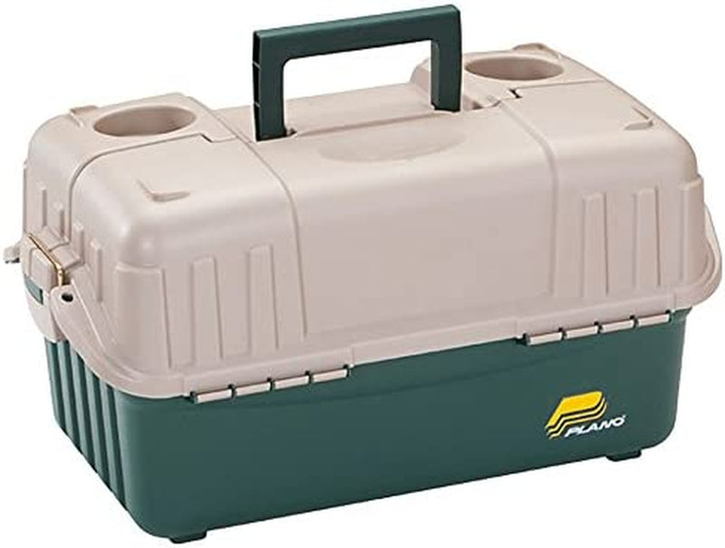 Frabill Plano Hip Roof Tackle Box W/6 Trays - Green/Sandstone