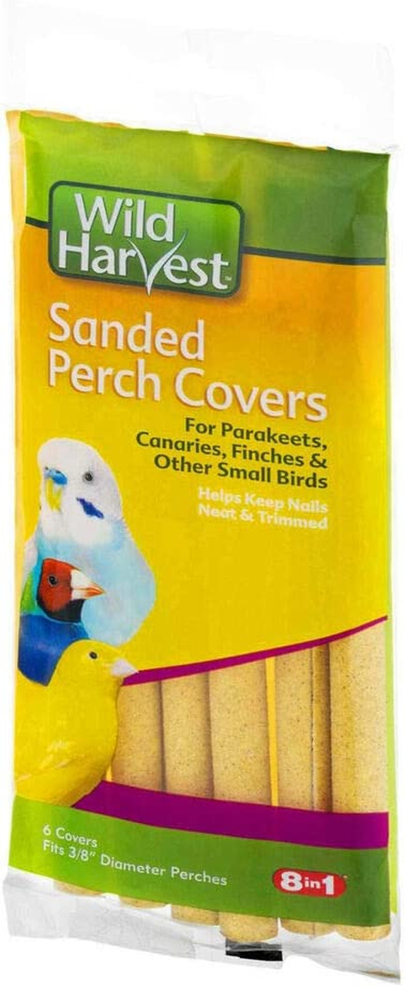 Wild Harvest SANDED PERCH COVERS for PARAKEETS CANARIES FINCHES & SMALL BIRDS