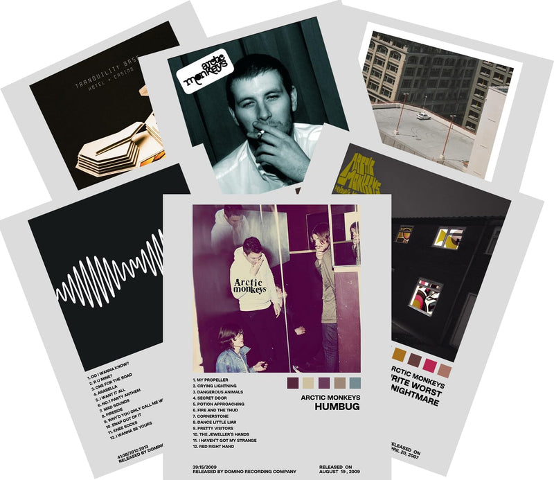 Arctic Monkeys Posters, Artwork and Tracklist Posters Music Album Cover Set of 6 for Room Aesthetic Wall Art Teens Room Decor 8X10 Inch Unframed