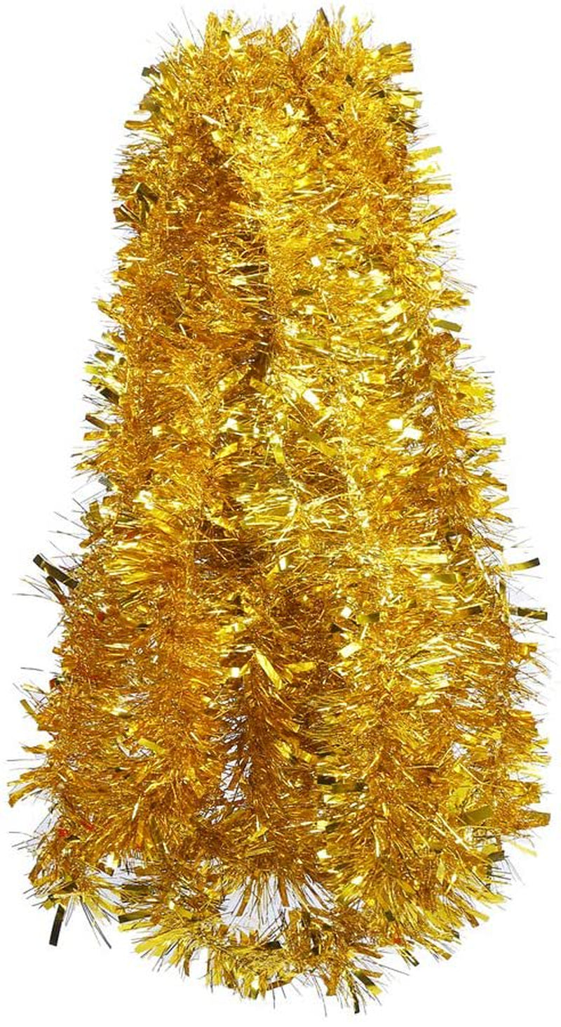 Gold Tinsel Garland Christmas Tree Decorations Wedding Birthday Party Supplies for 16.5 FEET Long