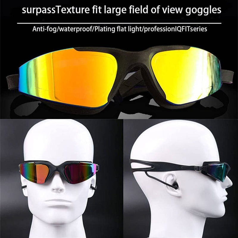 BIENKA N/A Professional Swimming Goggles Man Silicone Anti-Fog Uv Adjustable Multicolor Swimming Glasses with Earplug Men Women Eyewear Goggles