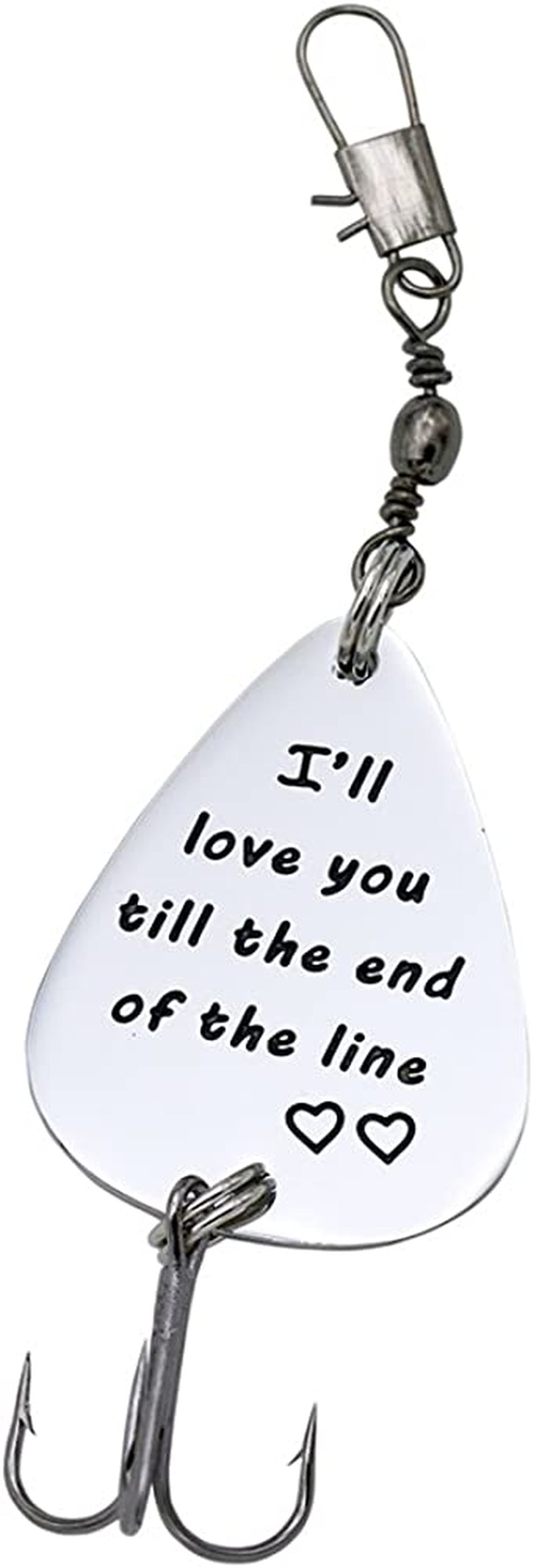 Melix Home Gift for Boyfriend Husband I'Ll Love You Till the End of the Line Fishing Lures Christmas Valentines'S Day Hook, Line and Sinker Fisherman Gift for Husband