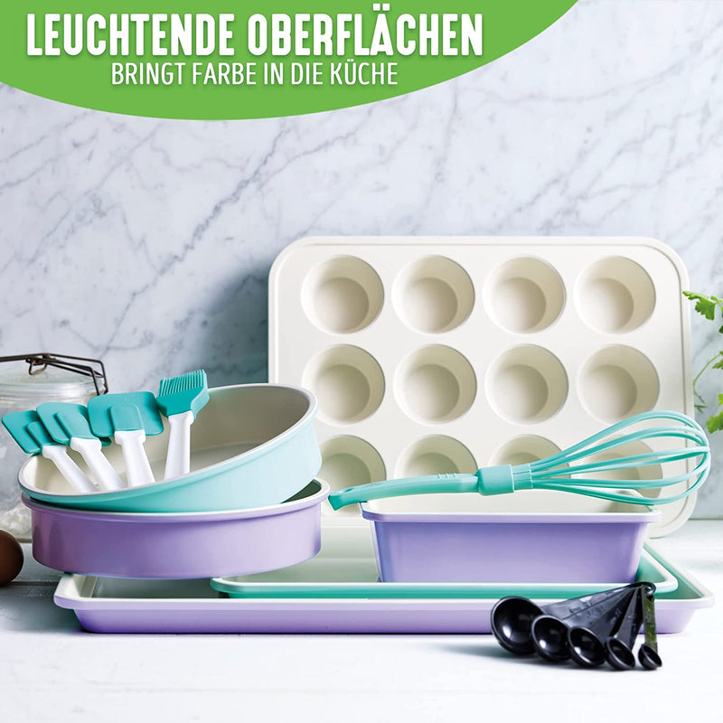 Greenlife Bakeware Healthy Ceramic Nonstick, 13" X 9" Rectangular Cake Baking Pan, Pfas-Free, Turquoise