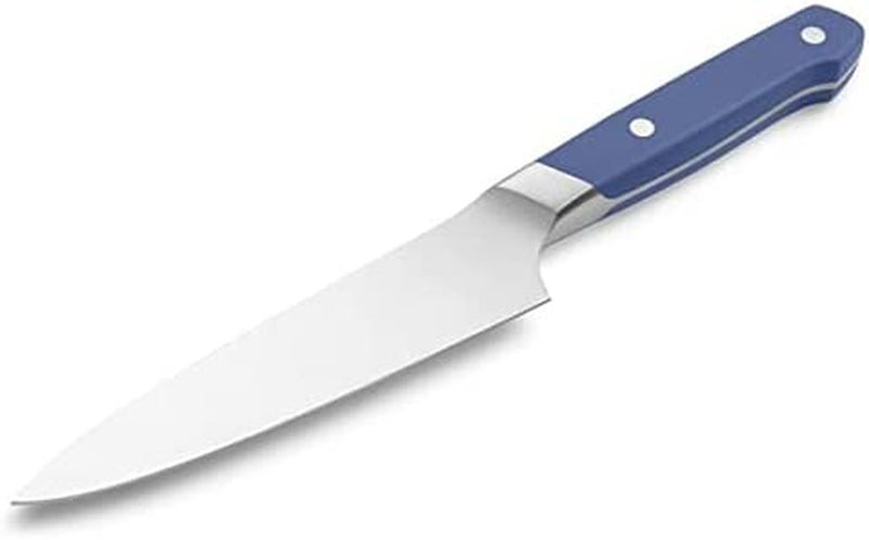 Misen 5.5 Inch Utility Knife - Medium Kitchen Knife for Chopping and Slicing - High Carbon Steel Sharp Cooking Knife, Blue