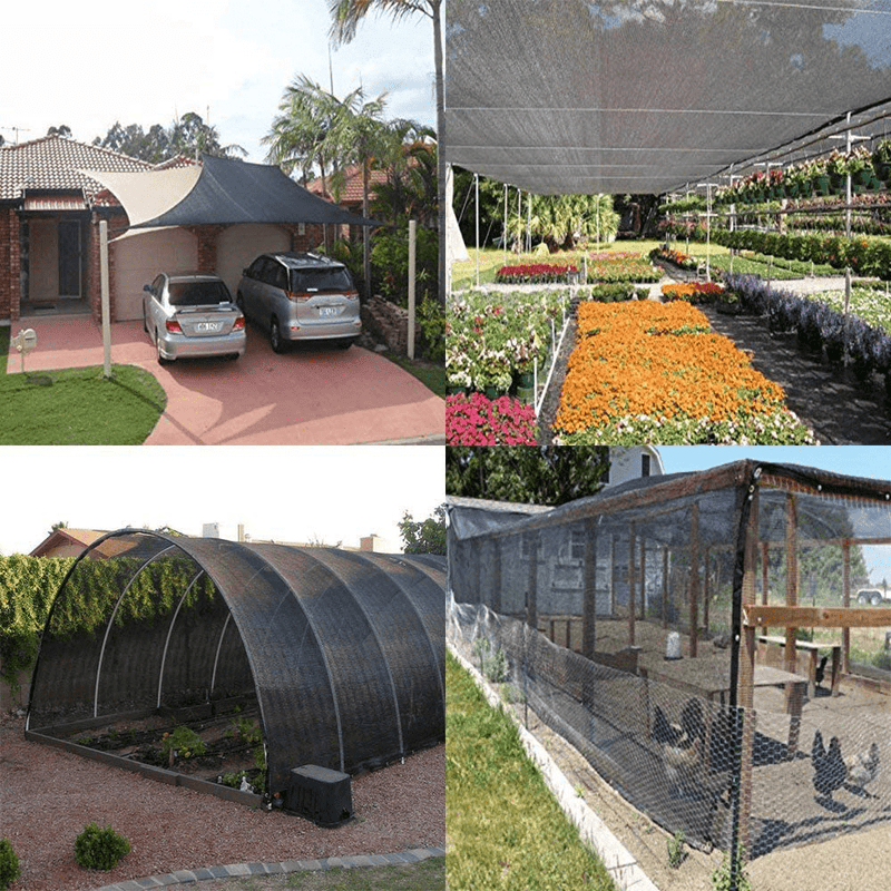 70% Sunblock Shade Cloth Net Black UV Resistant, Garden Shade Mesh Tarp for Plant Cover, Greenhouse, Barn. Top Shade Cloth Quality Panel for Flowers, Plants, Patio Lawn (1 PACK 6.5×6.5ft(2×2m))