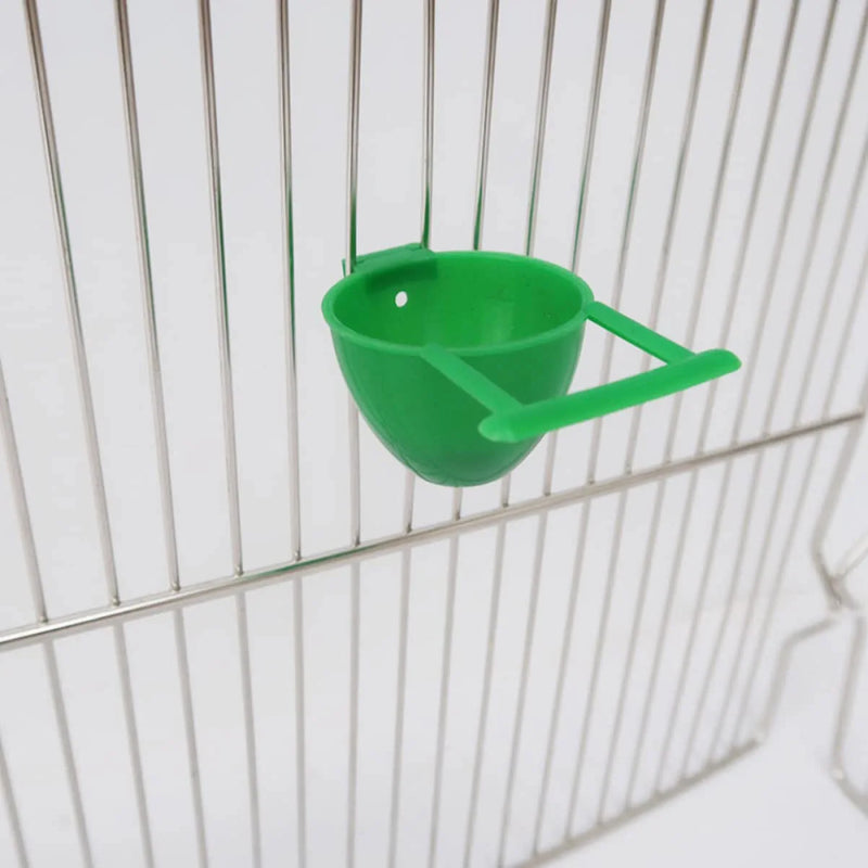 Balacoo Feeder Watering Supplies Holder Green Bottle Parrots Poultry Food Eating Bowls Pet Budgie Lovebird Conure for Parrot Container Coop Water Useful Machine Birds Parakeet Bird