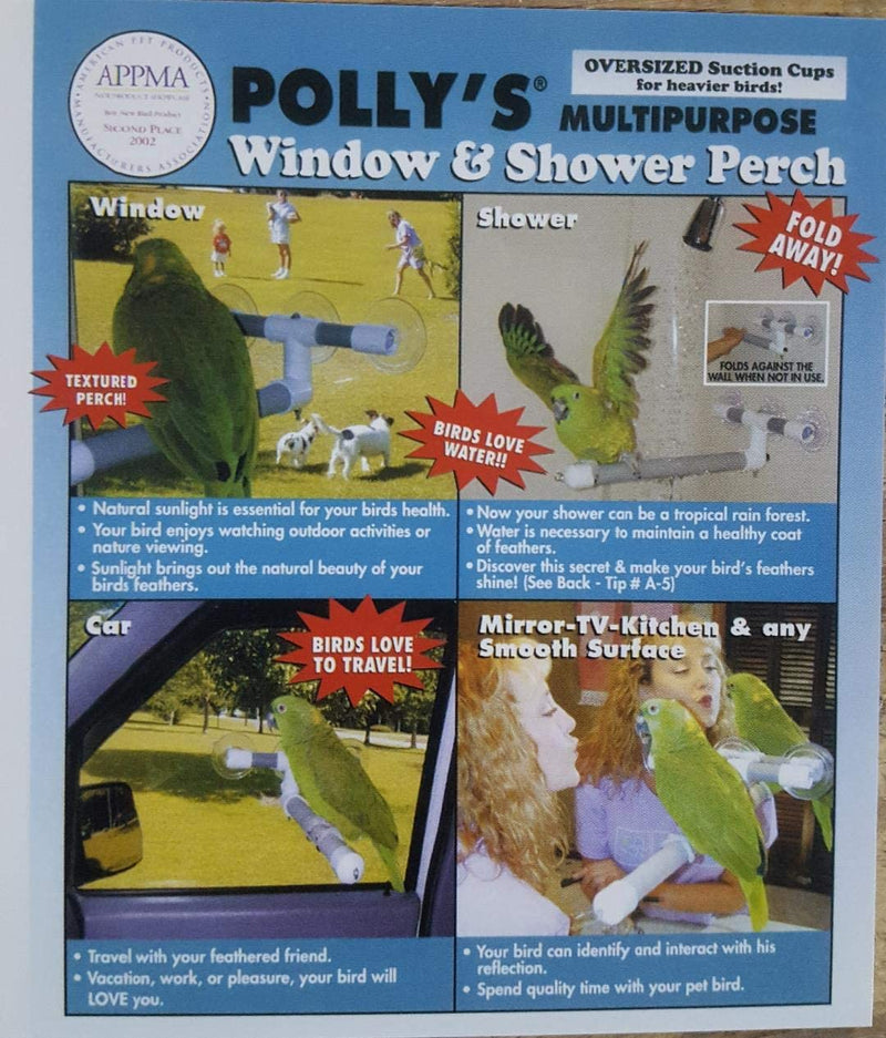 Polly'S Sandy Window and Shower Bird Perch, Large
