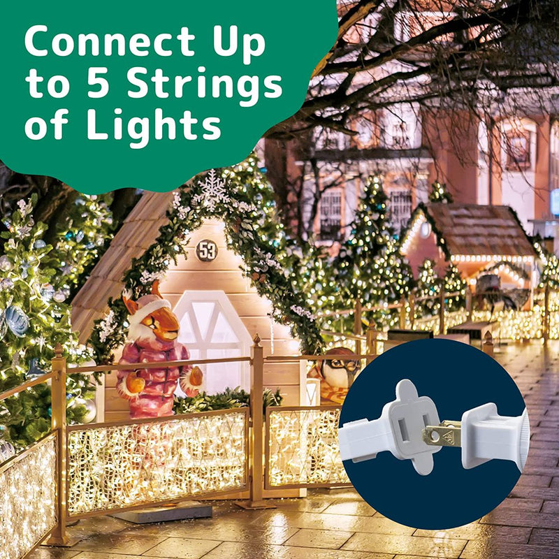 Prextex Christmas Lights (20 Feet, 100 Lights) - Clear White Christmas Tree Lights with White Wire - Indoor/Outdoor Waterproof String Lights - Warm White Twinkle Lights